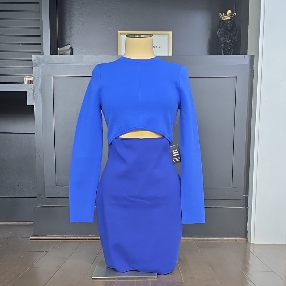 Vibrant Blue Cutout Dress